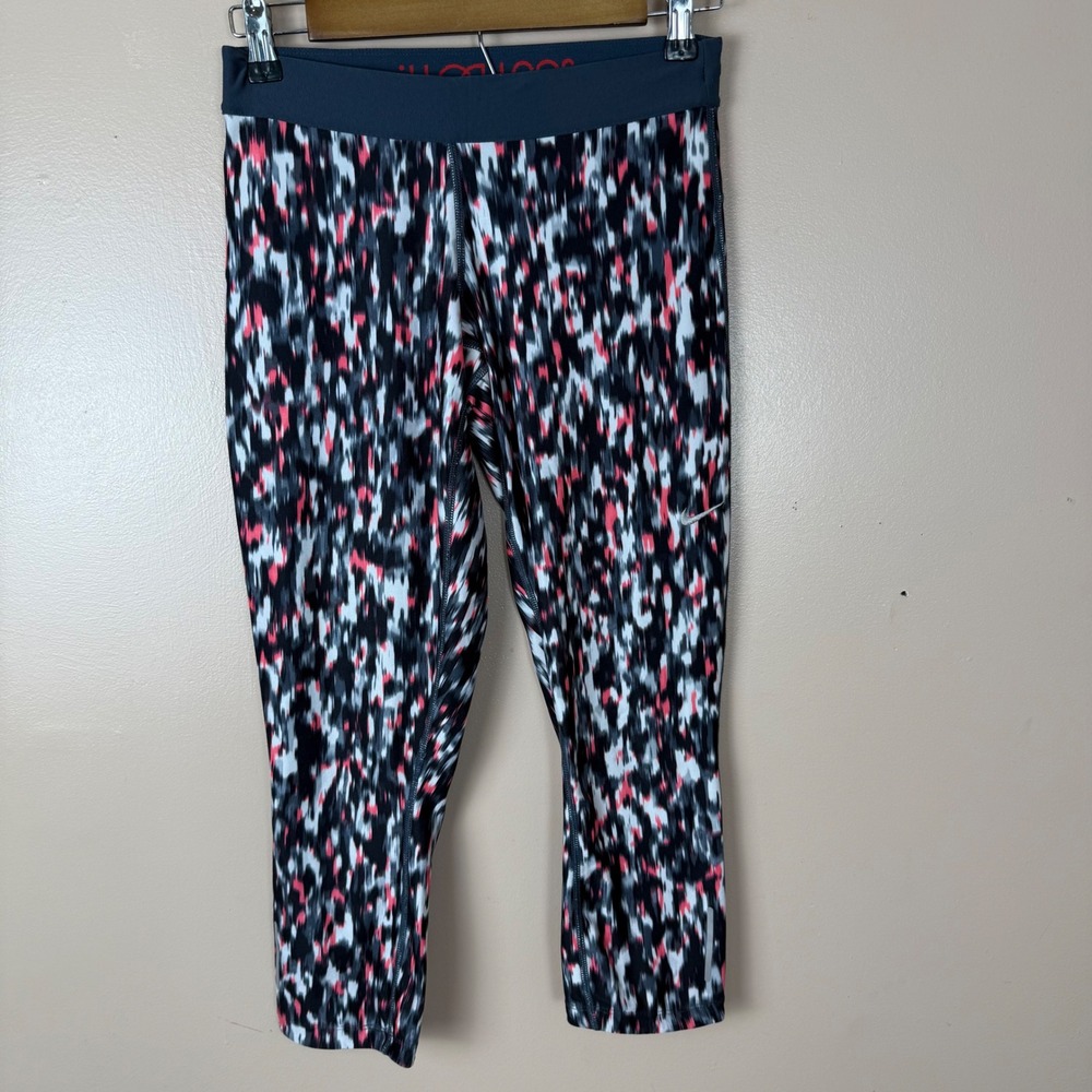 SALE Nike Dri Fit Womens Athletic Capris Leggings Abstract Print Size S - Picture 8 of 16